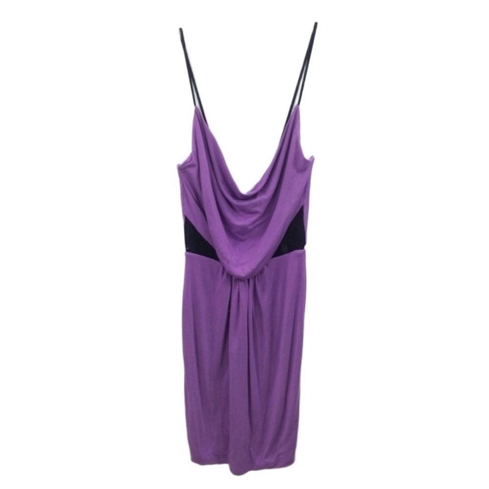 𝅺PaulnKC backless spaghetti strap draped mesh waist dress size small